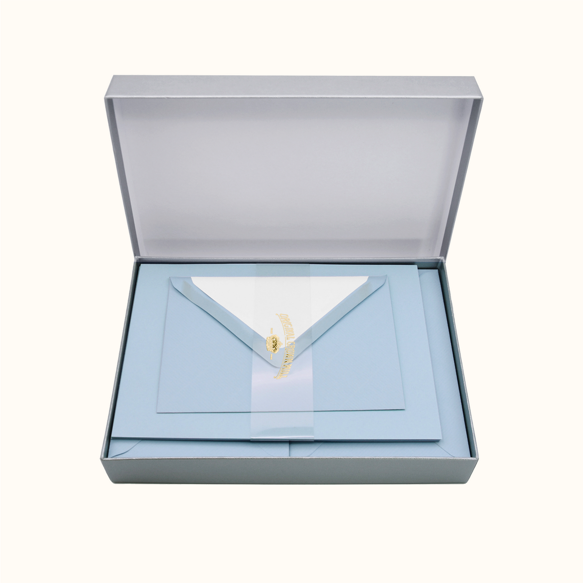 Original Crown Mill White and Blue Notepaper Set