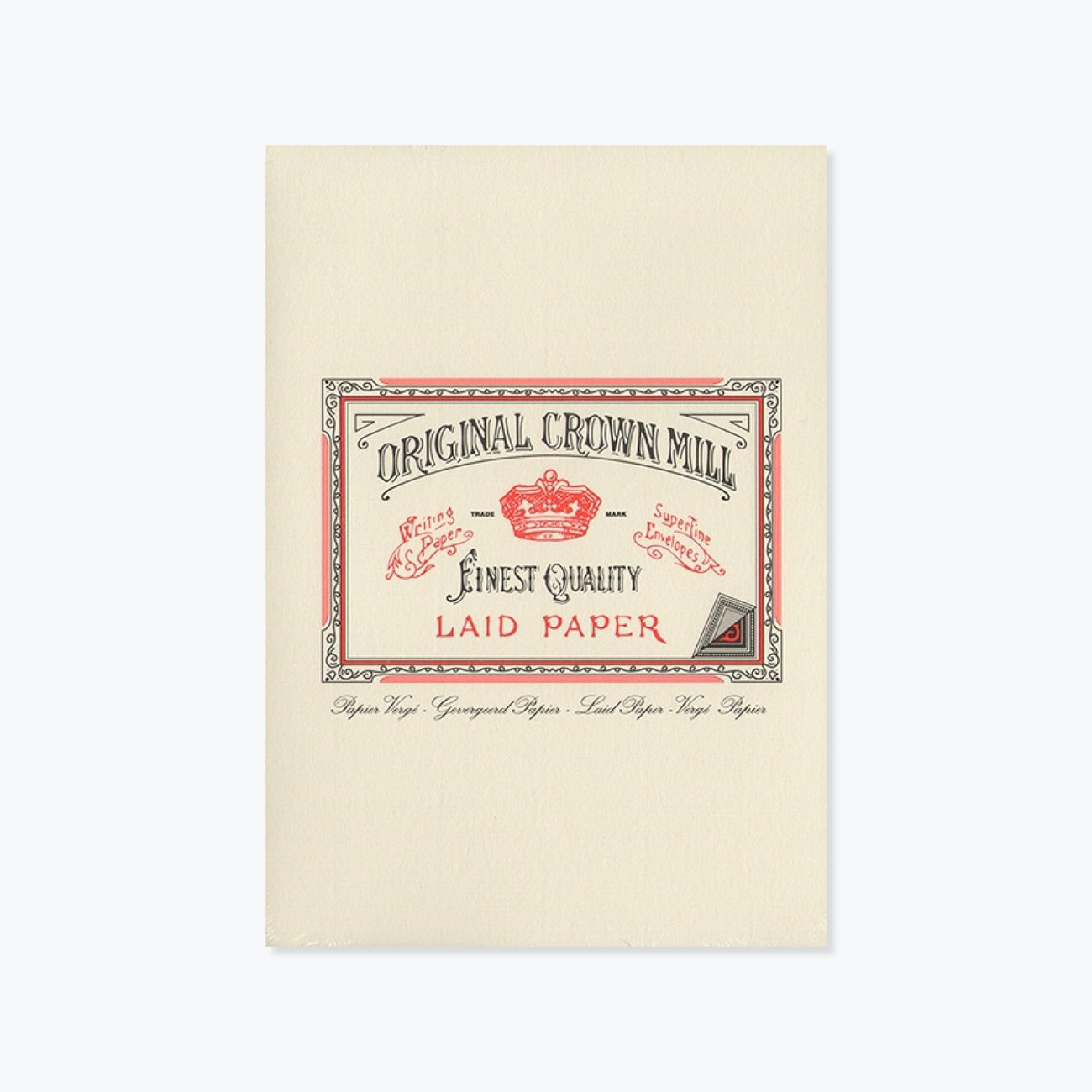 Original Crown Mill Laid Paper Writing Pad 50 Sheets A5 Cream