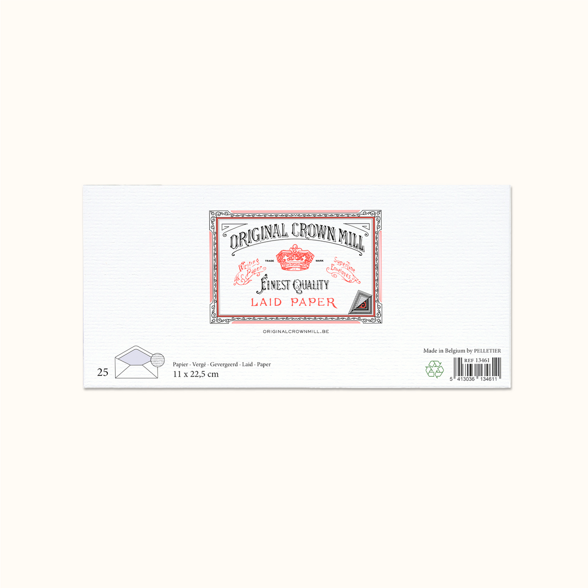 Original Crown Mill DL Envelopes Laid White