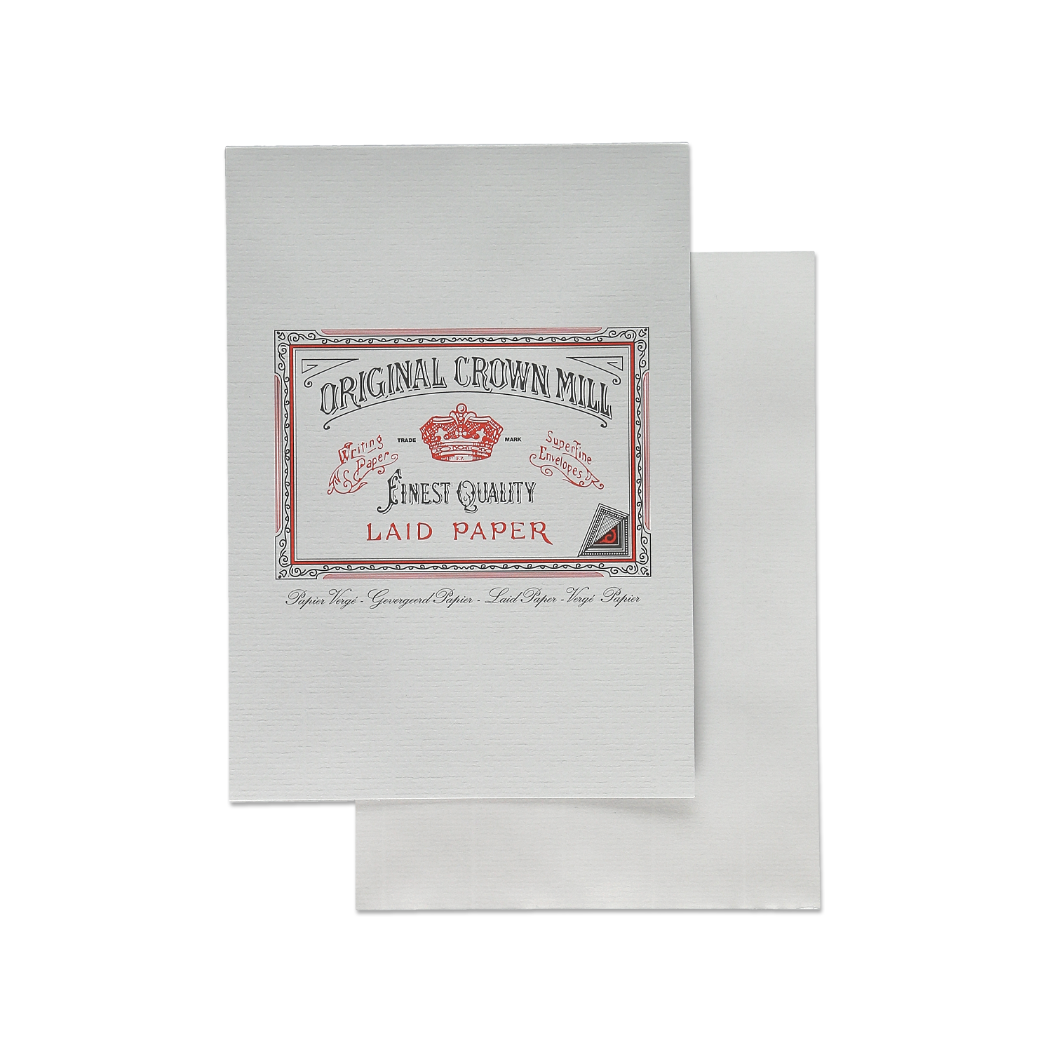 Original Crown Mill Laid Paper Writing Pad 50 Sheets A5 Grey