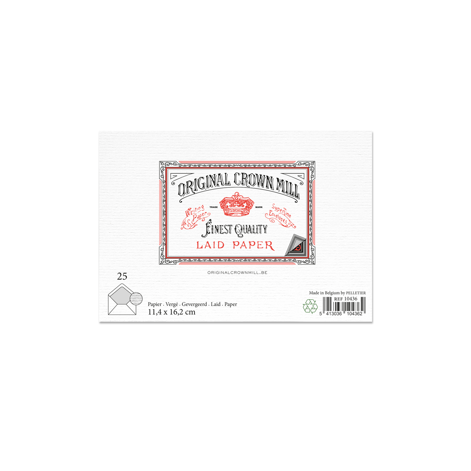 Crown Mill Lined Envelopes C6 White