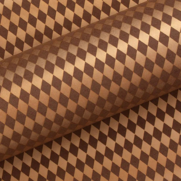 Diamonds Cocoa & Gold Wrapping Paper