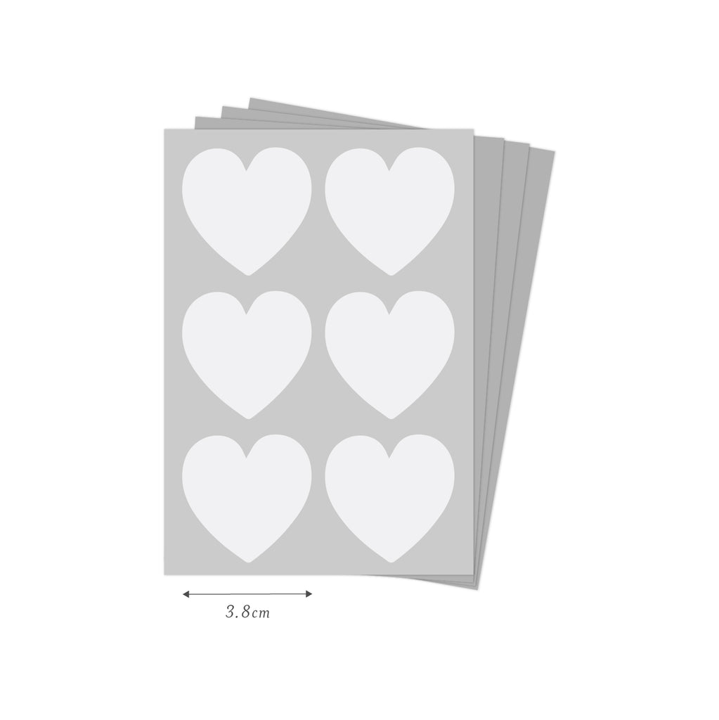 Gold Glitter Heart Stickers - Large