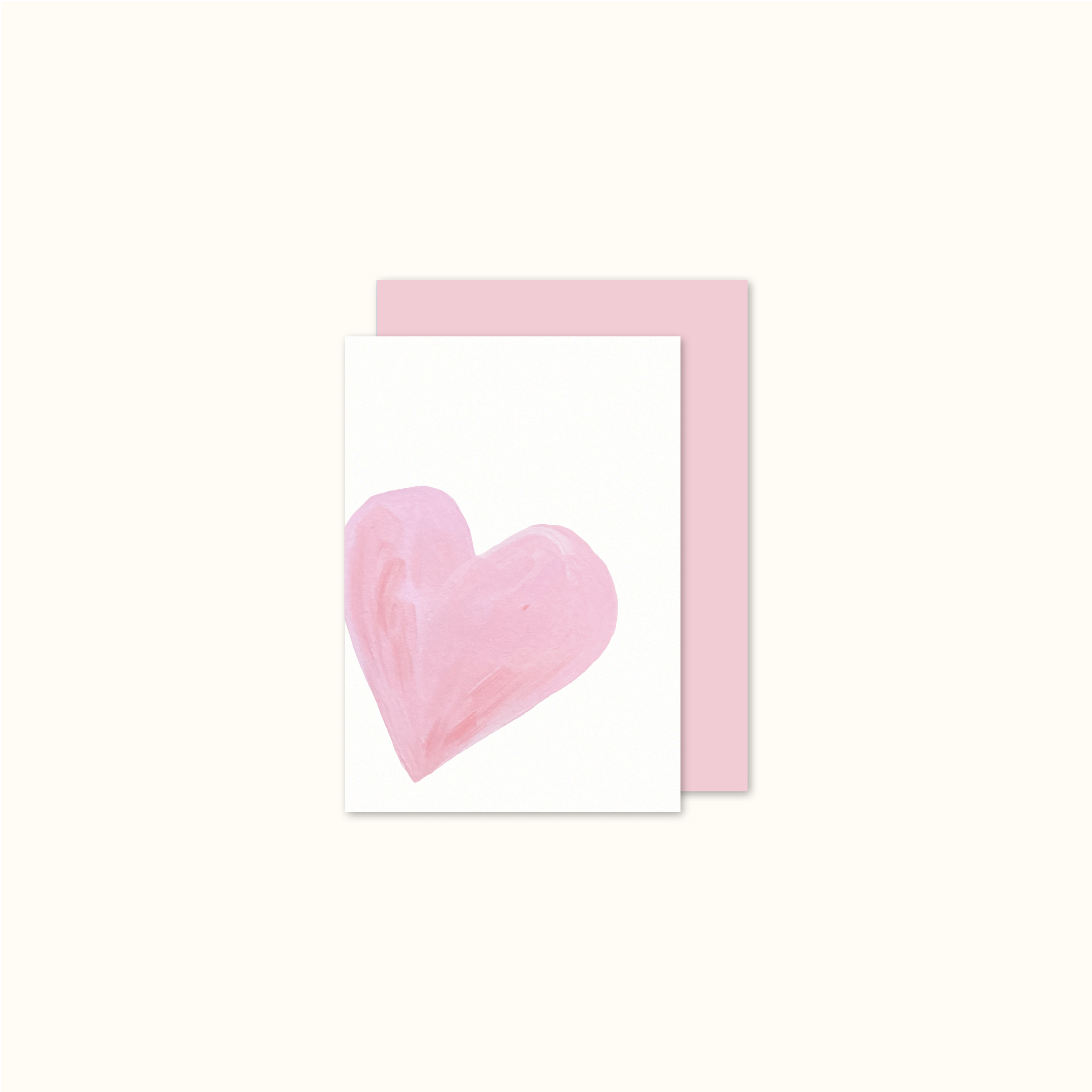 Mini Pink Heart Card