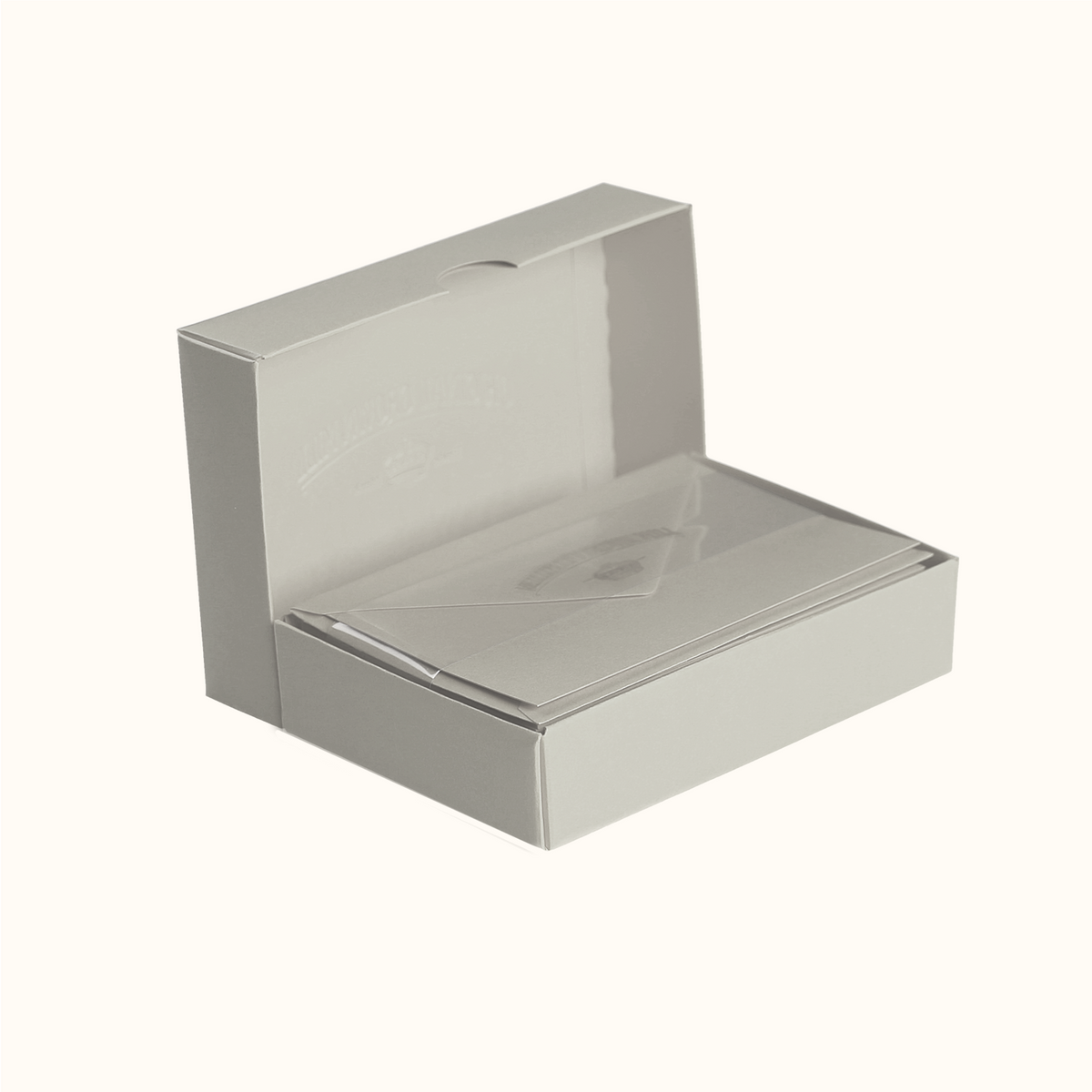 Original Crown Mill Vellum Notecard Set Dove Grey