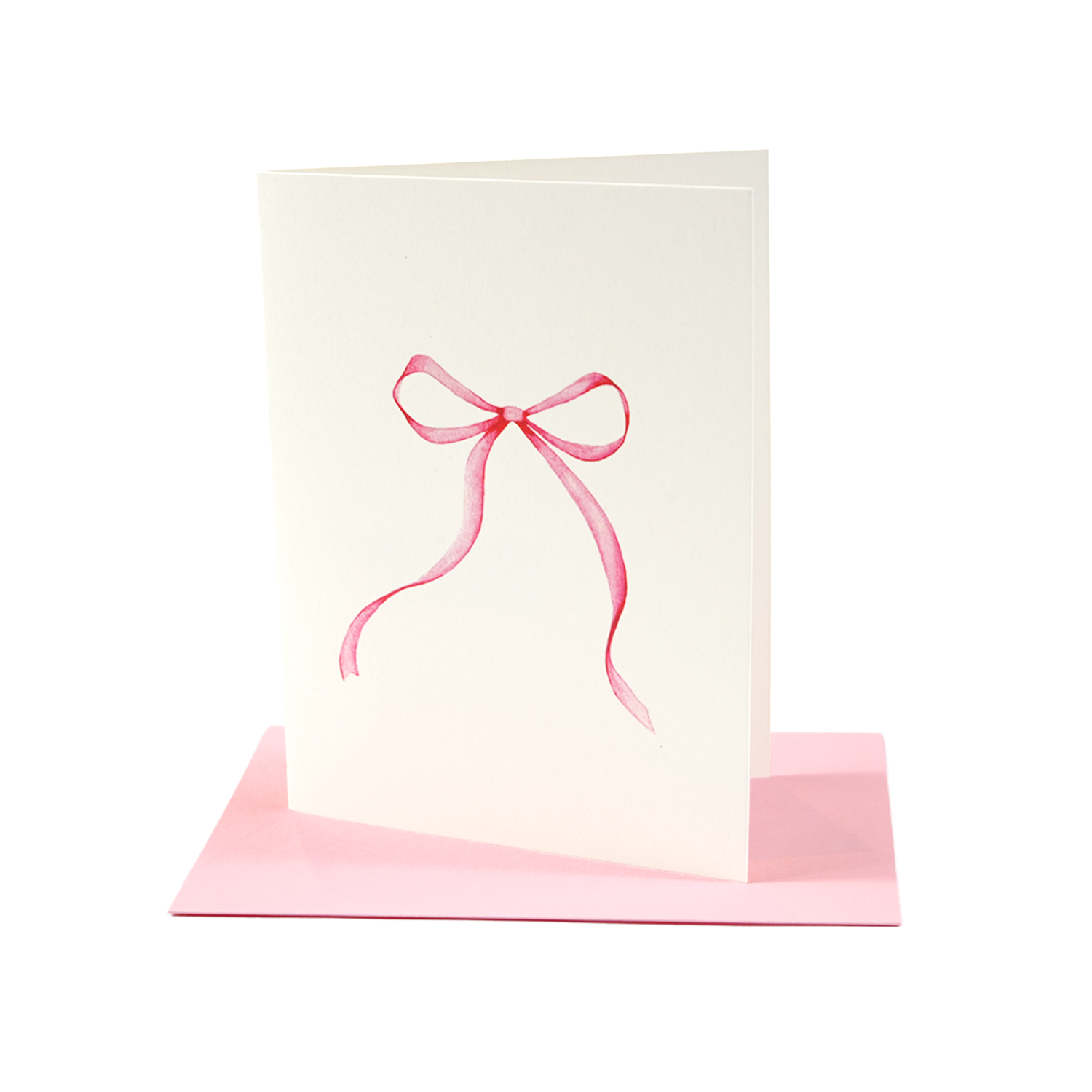 Pink Bow Greeting Card