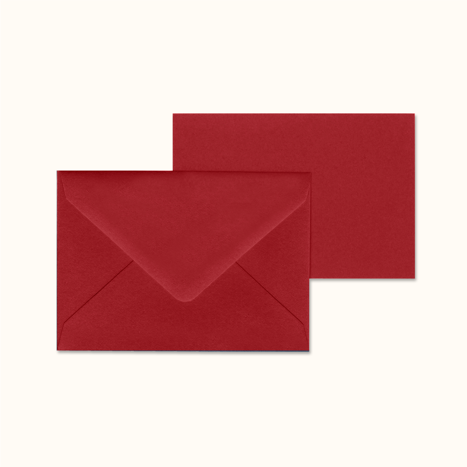 Original Crown Mill Vellum Notecard Set Vermillion