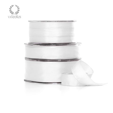 White Taffeta Ribbon