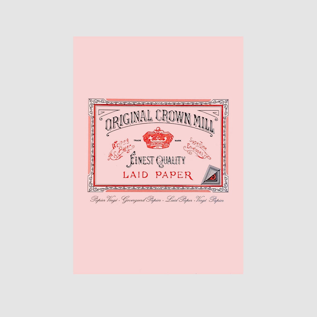 Original Crown Mill Laid Paper Writing Pad 50 Sheets A5 Pink