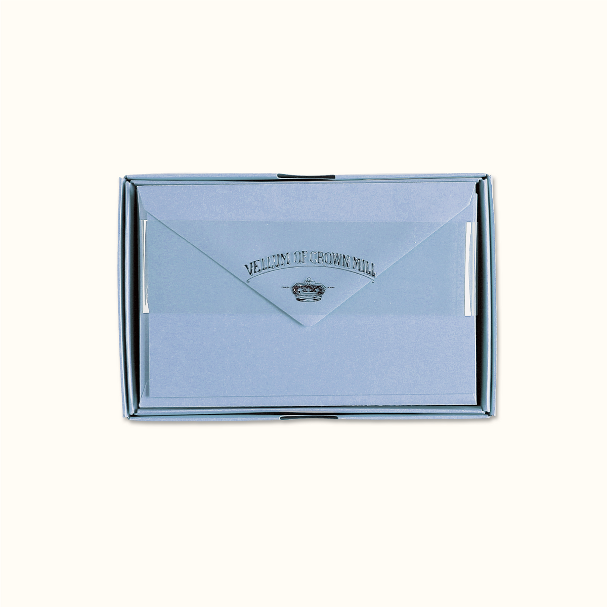 Original Crown Mill Vellum Notecard Set Azure