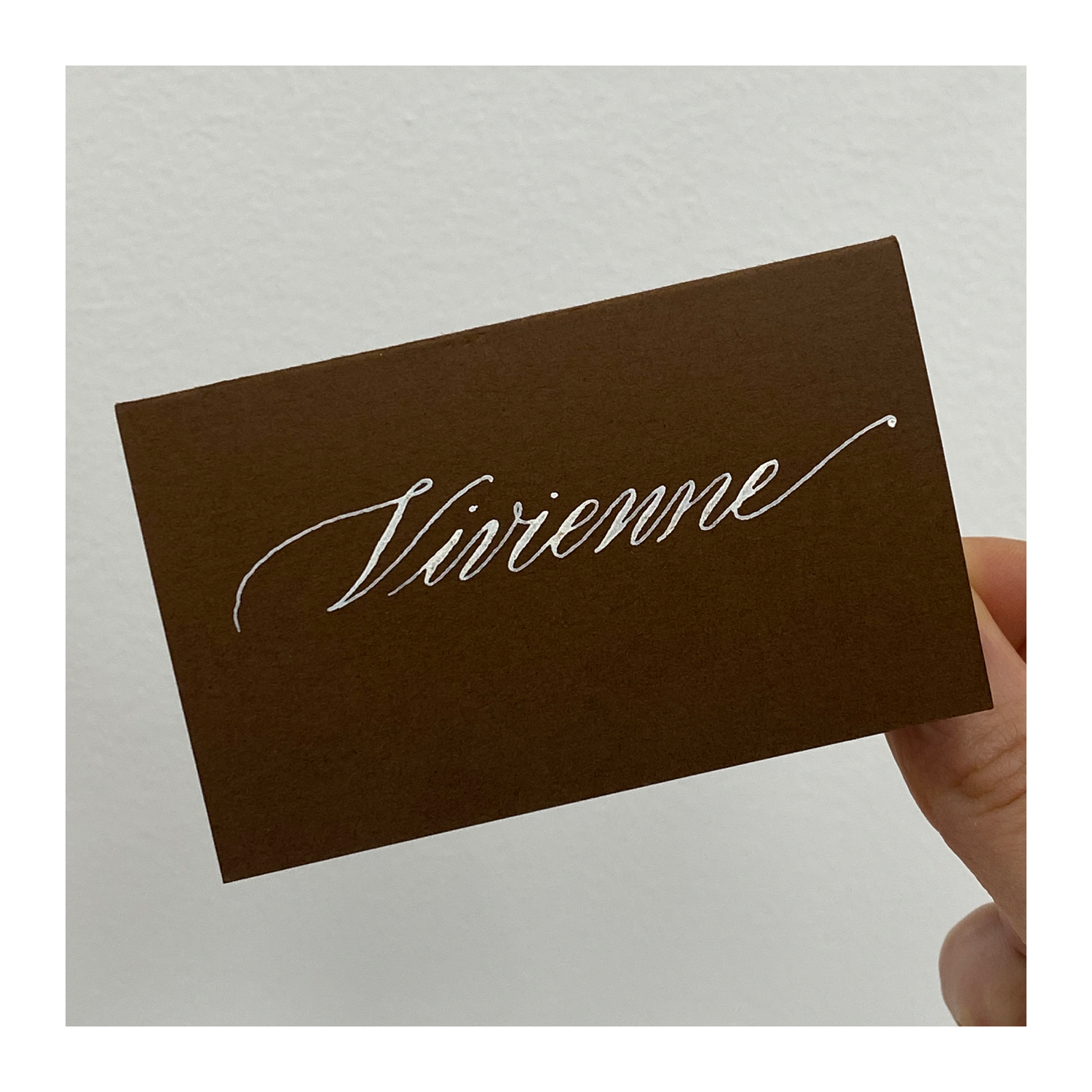 Folded Place Cards - Matte Chocolate