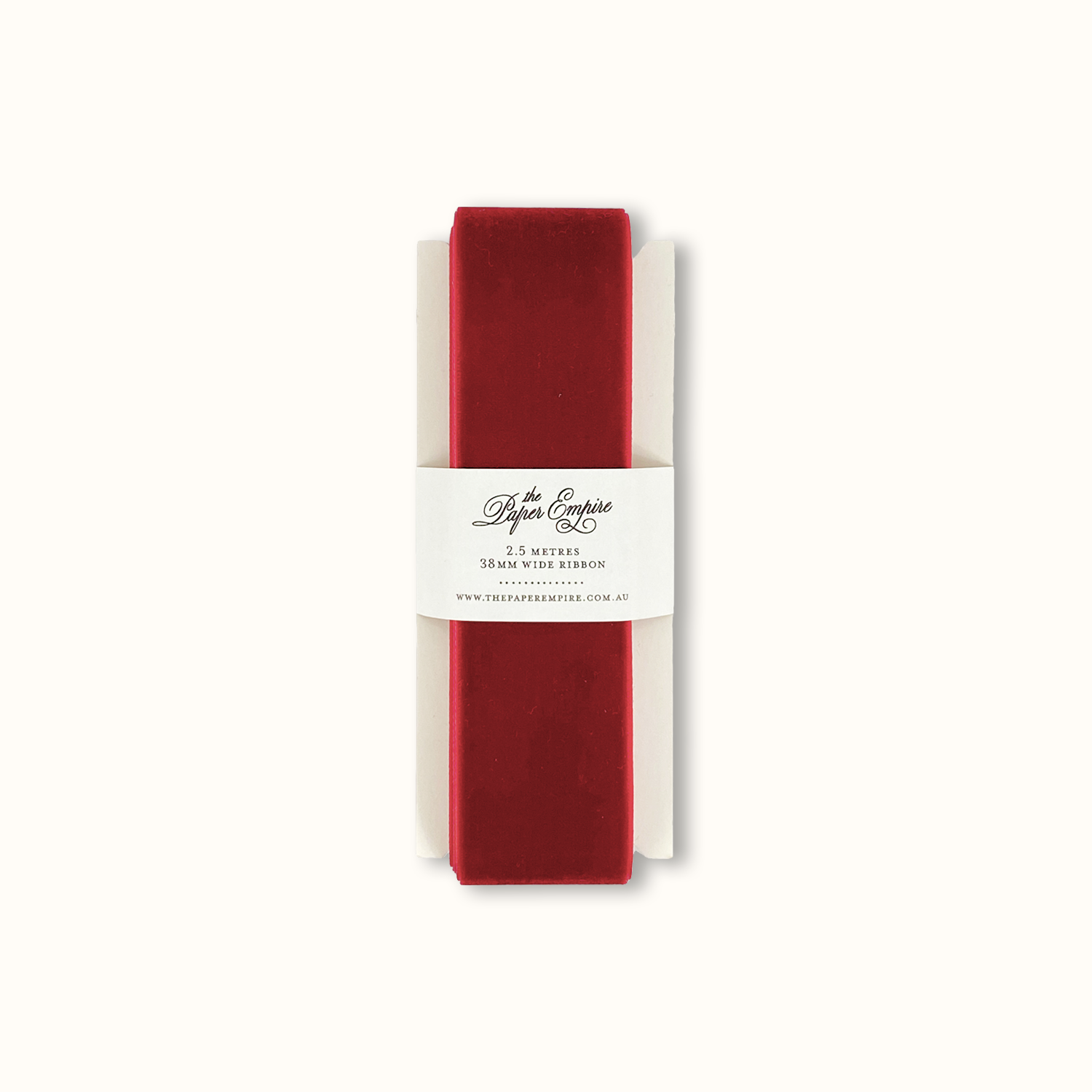 Cherry Red Velvet Ribbon Paddle