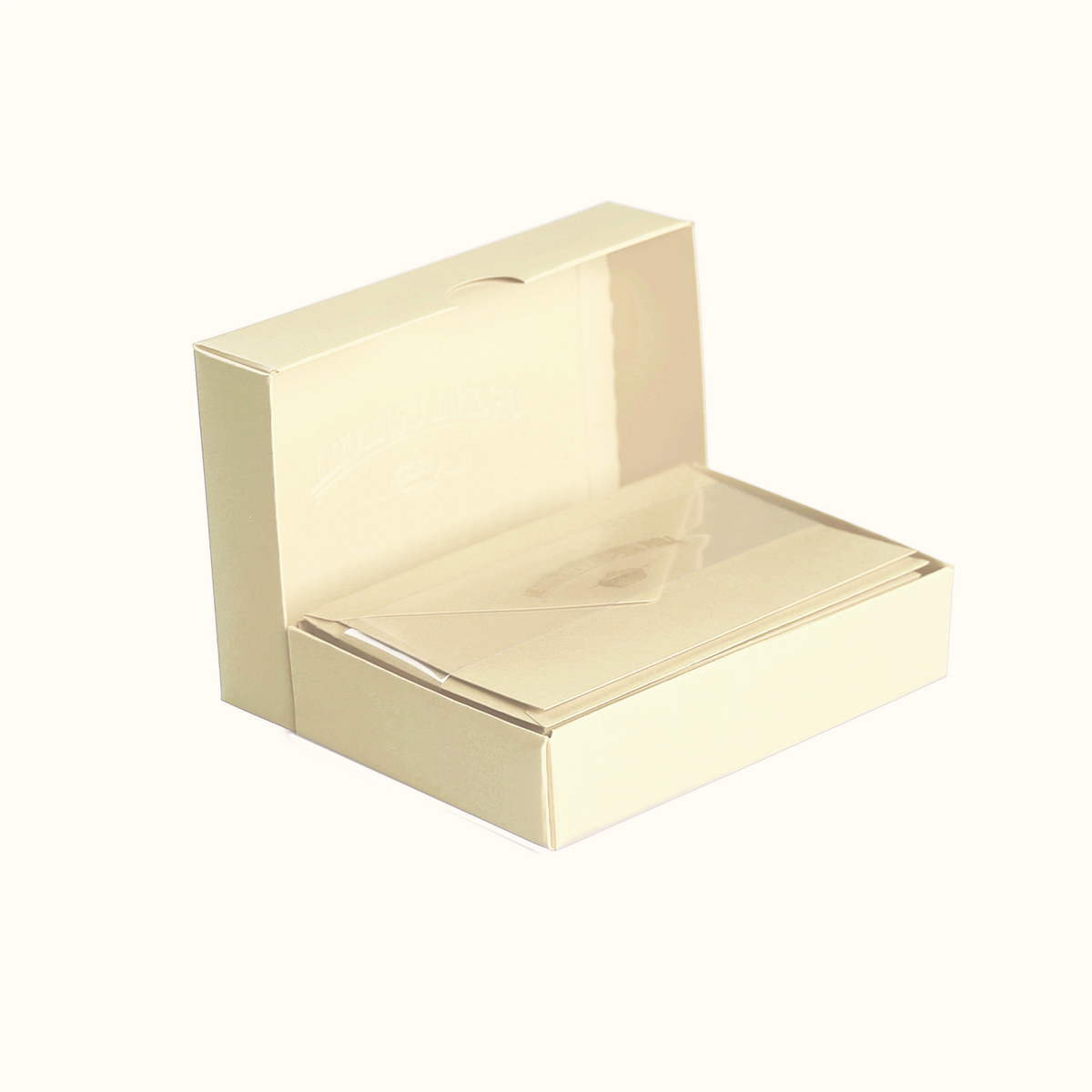 Original Crown Mill Vellum Notecard Set Cream