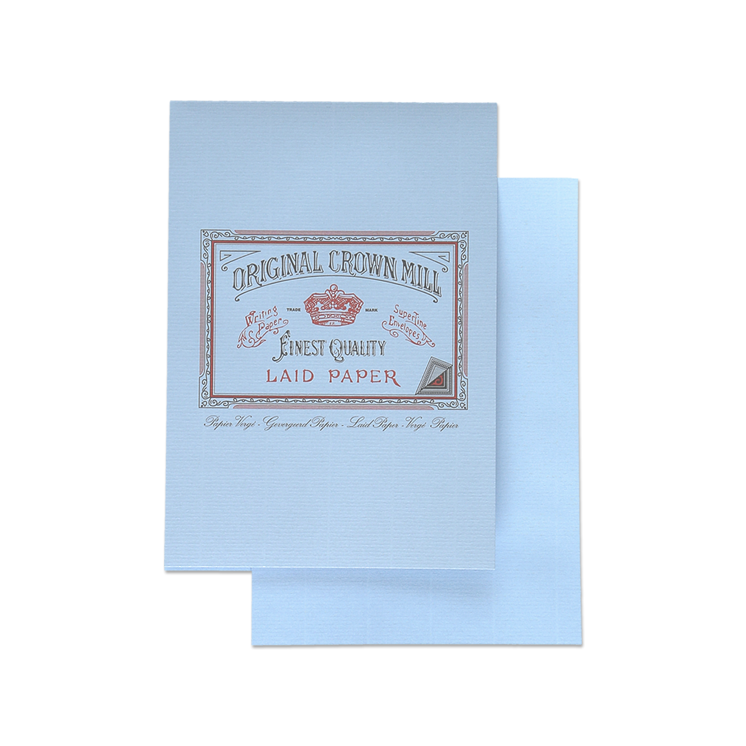 Original Crown Mill Laid Paper Writing Pad 50 Sheets A5 Blue