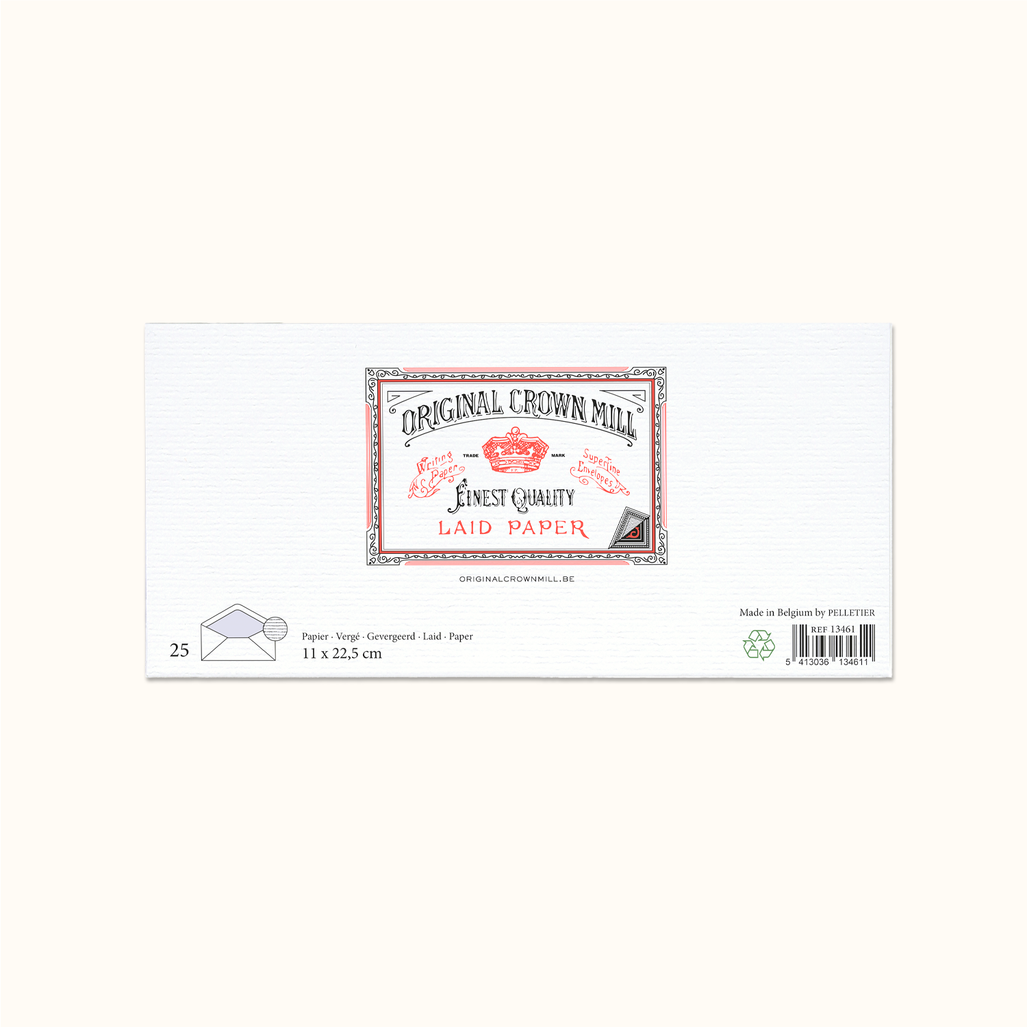 Original Crown Mill DL Envelopes Laid White