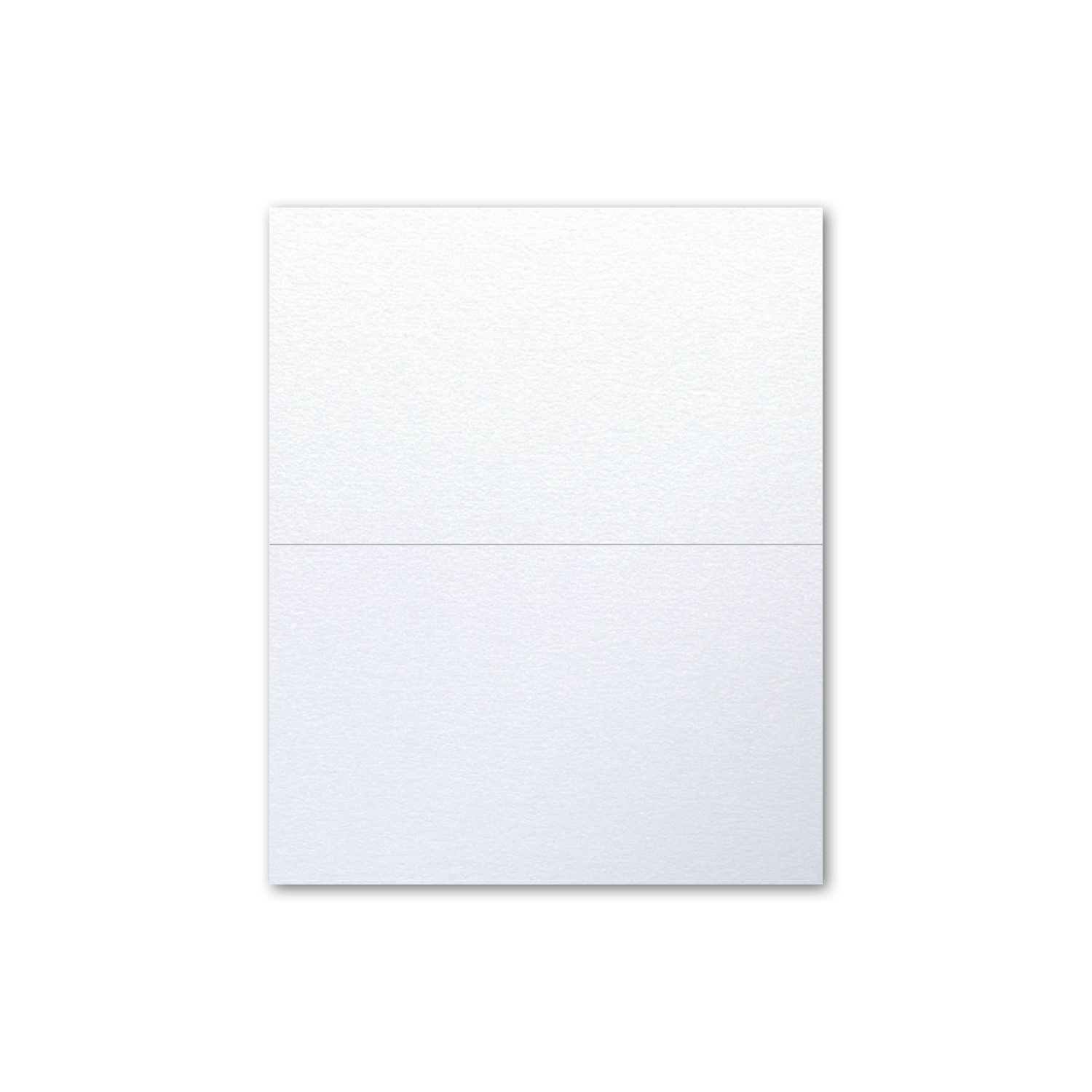 Folded Place Cards - Metallic White