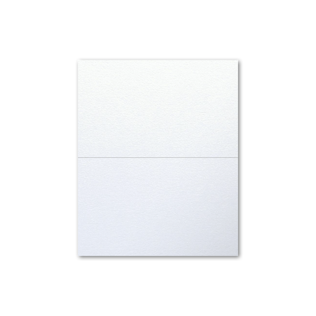 Folded Place Cards - Metallic White