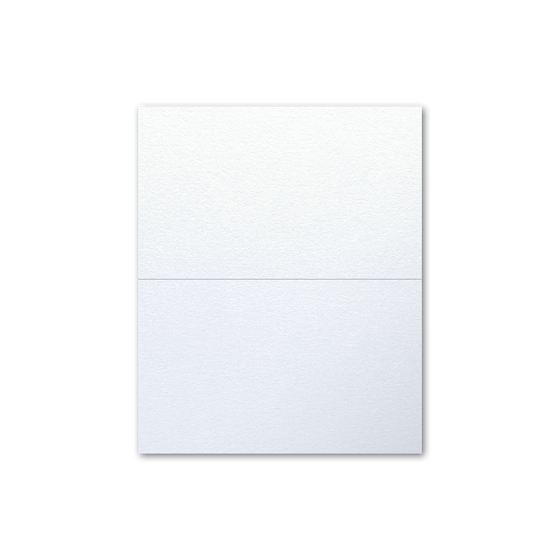 Folded Place Cards - Metallic White