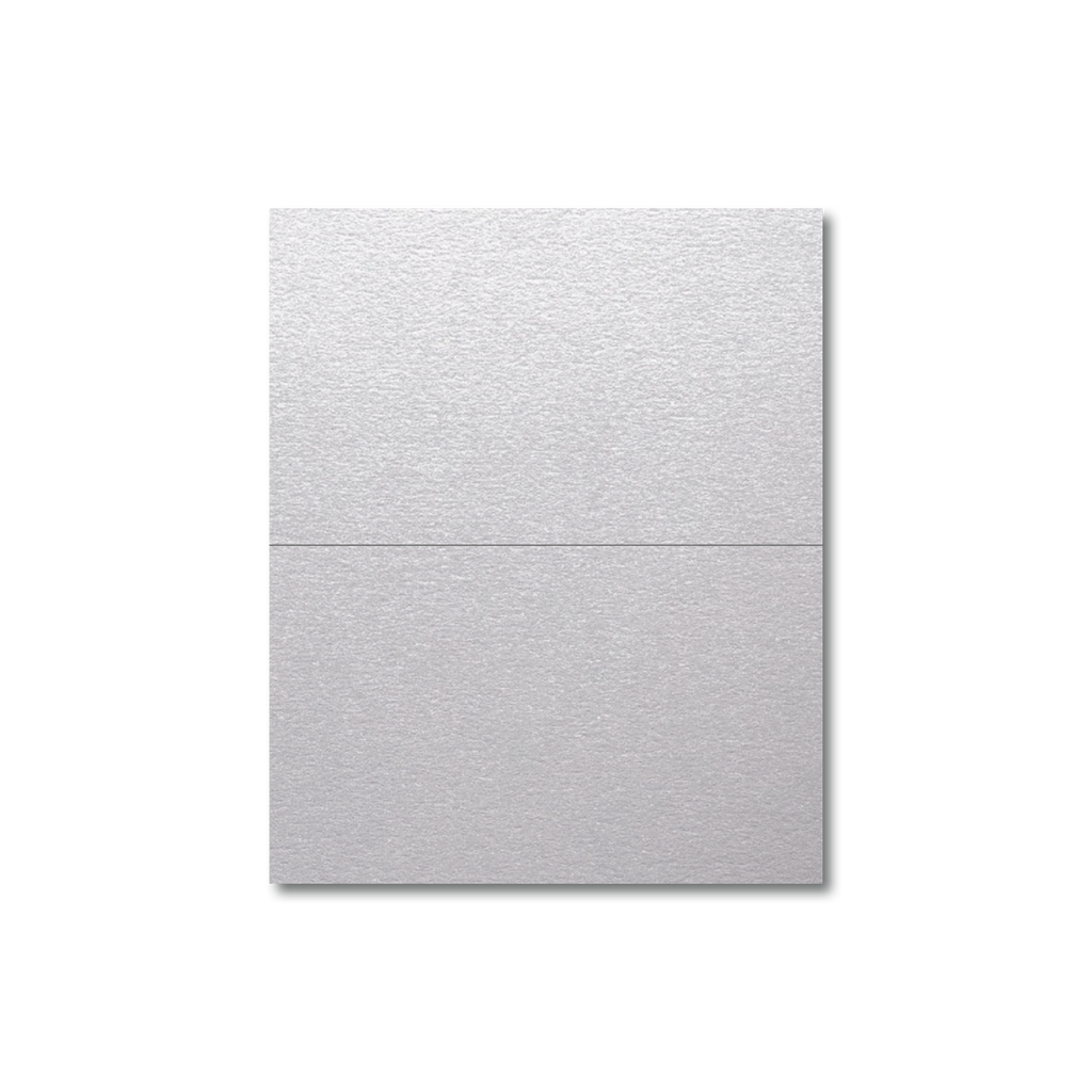 Folded Place Cards - Metallic Silver
