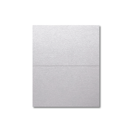 Folded Place Cards - Metallic Silver