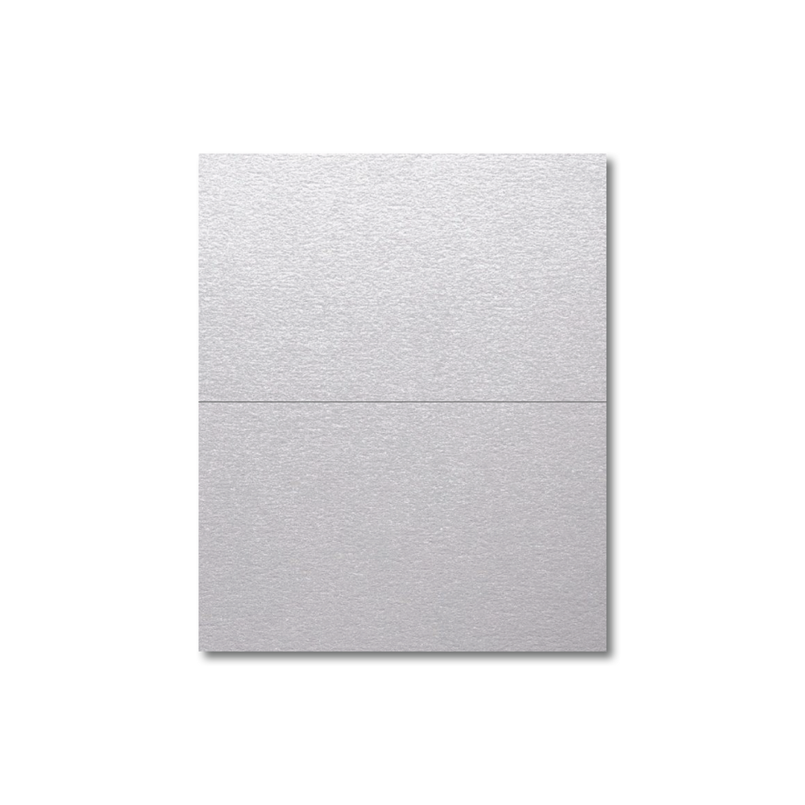Folded Place Cards - Metallic Silver