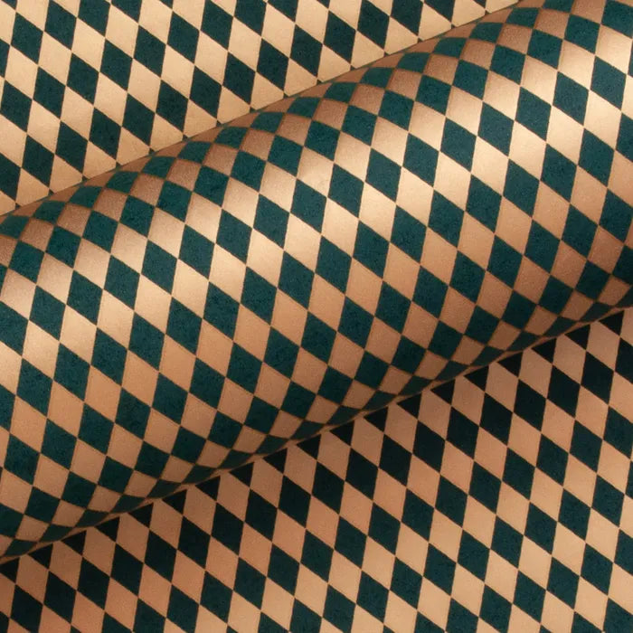 Diamonds Evergreen & Gold Wrapping Paper