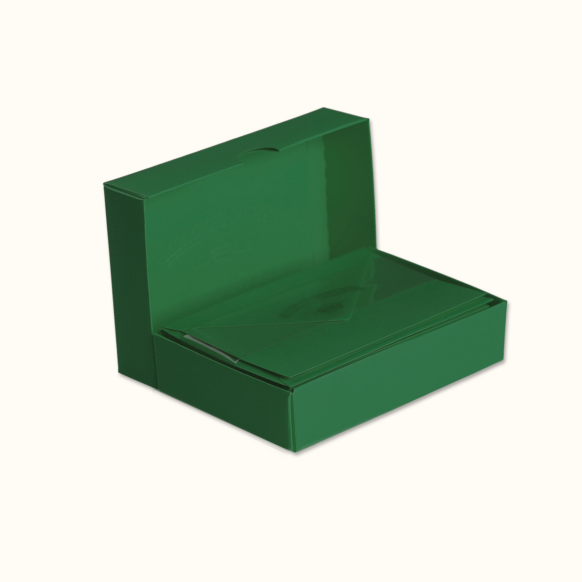 Original Crown Mill Vellum Notecard Set Dark Green