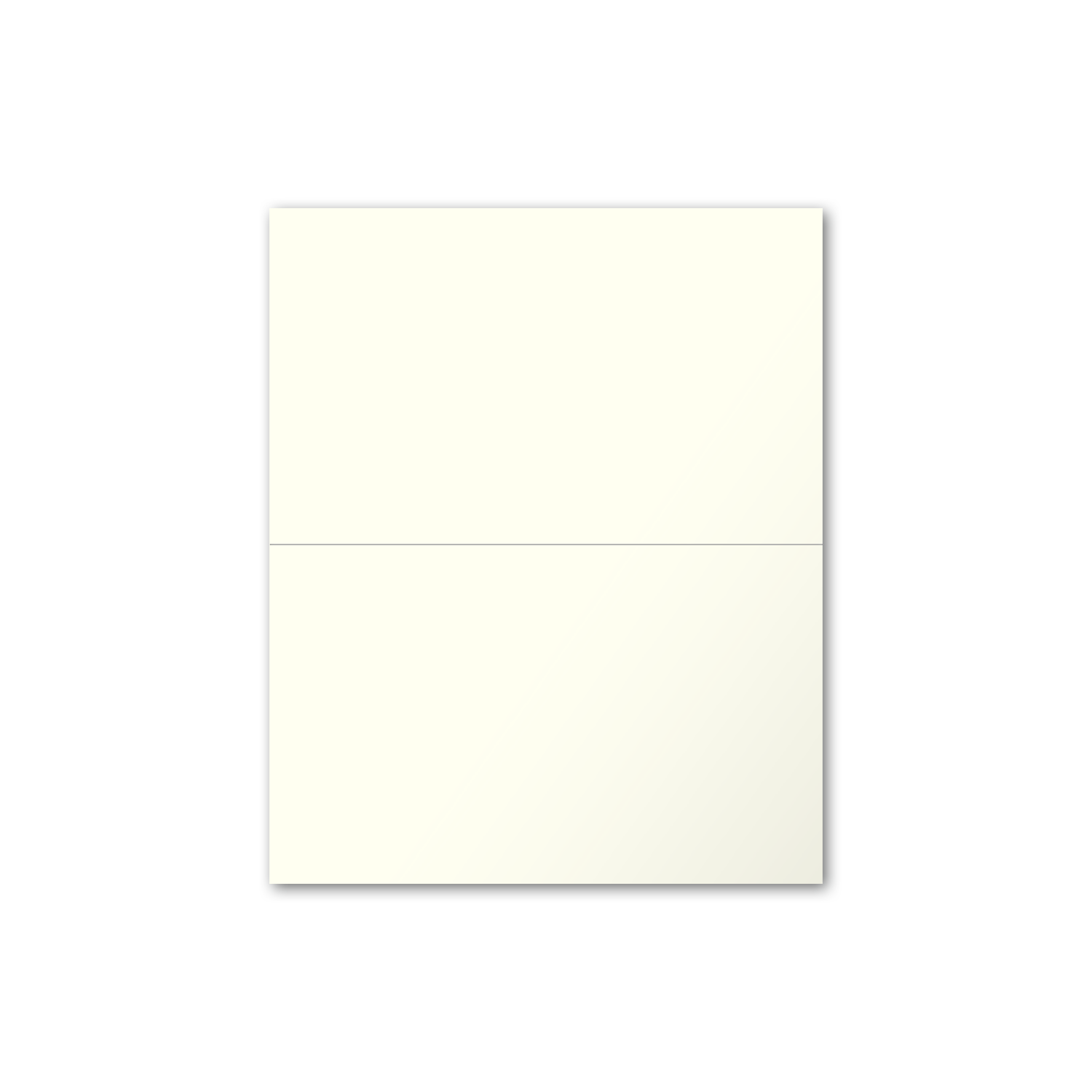 Folded Place Cards - Smooth Cream