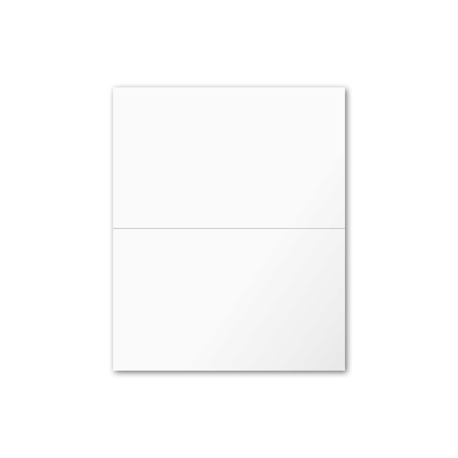 Folded Place Cards - Smooth White