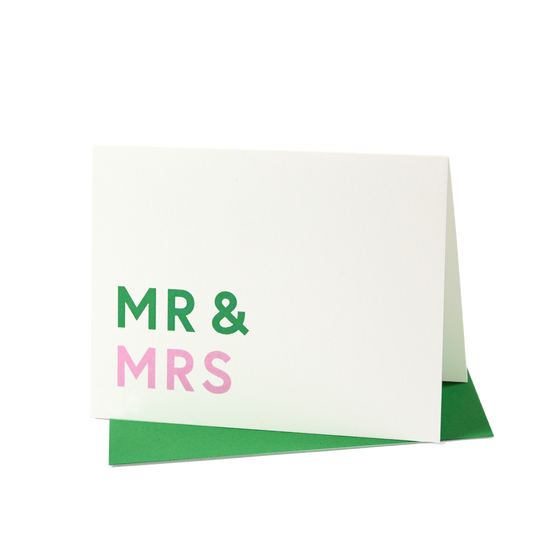 MR and MRS Wedding Greeting Card