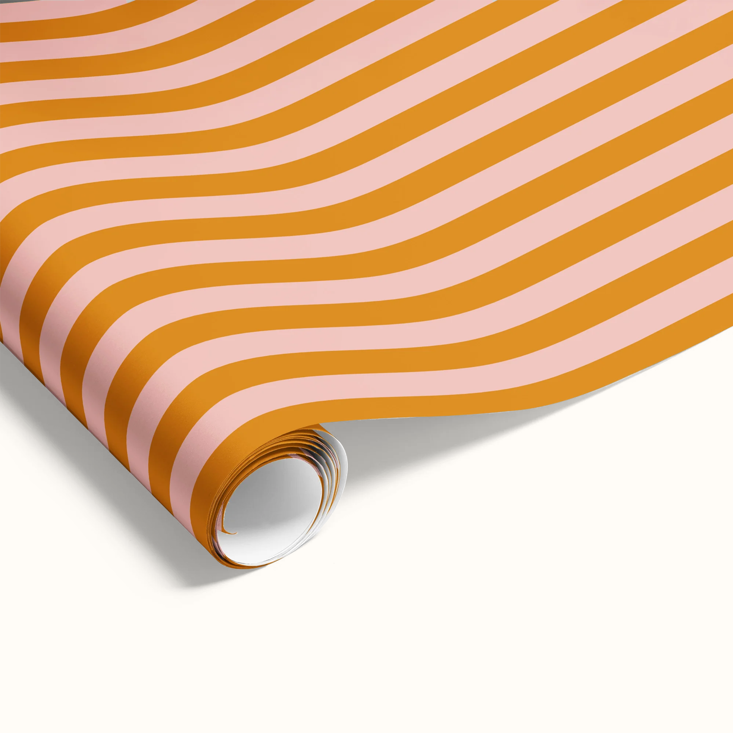 Cafe Stripe Pink & Mustard
