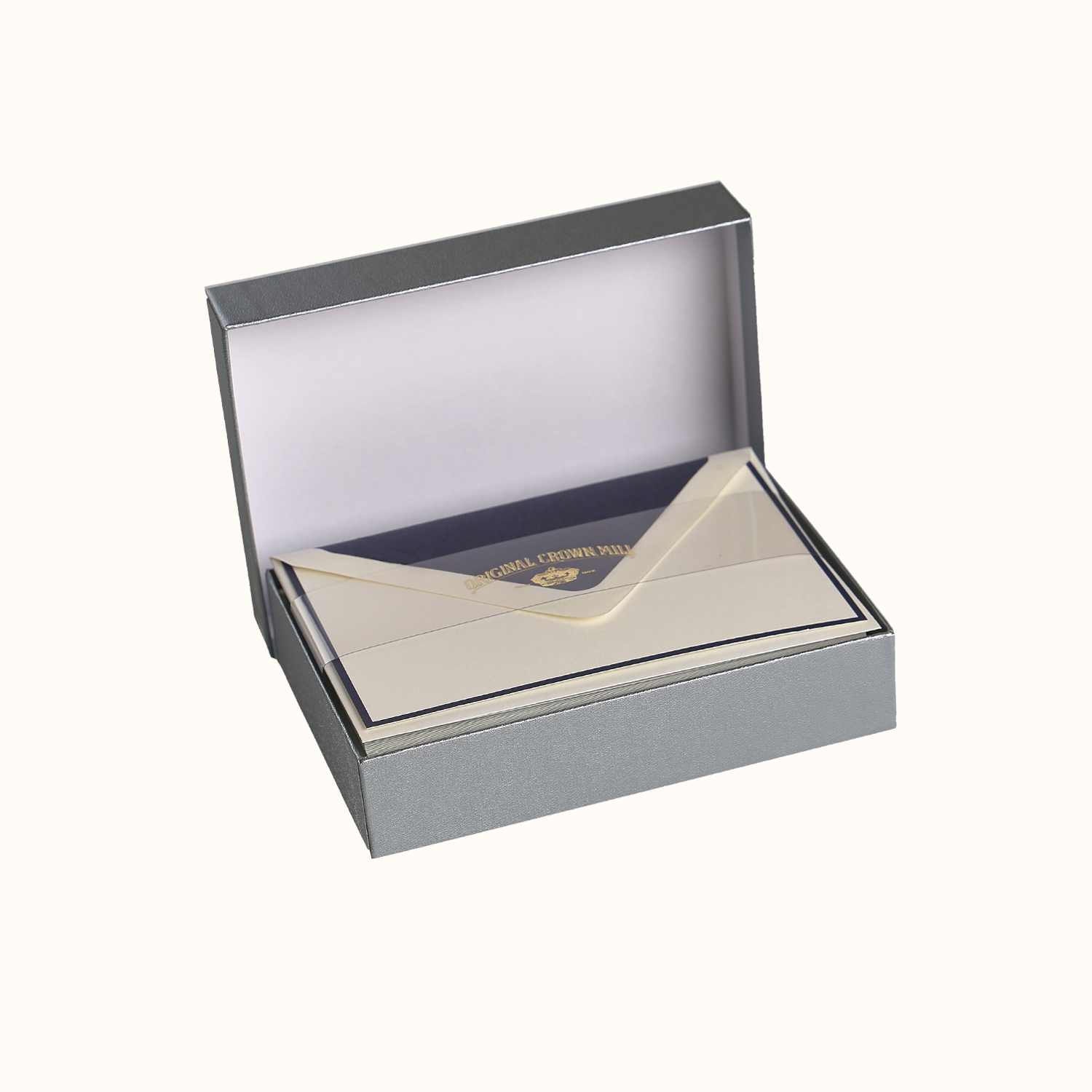 Original Crown Mill Navy and Cream Notecard Set