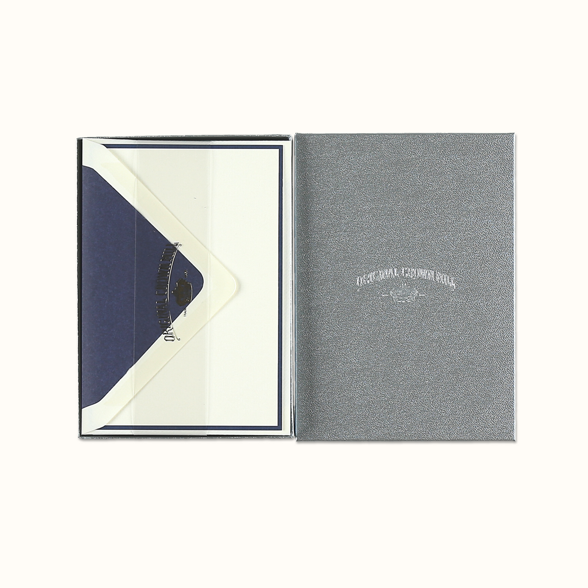 Original Crown Mill Navy and Cream Notecard Set