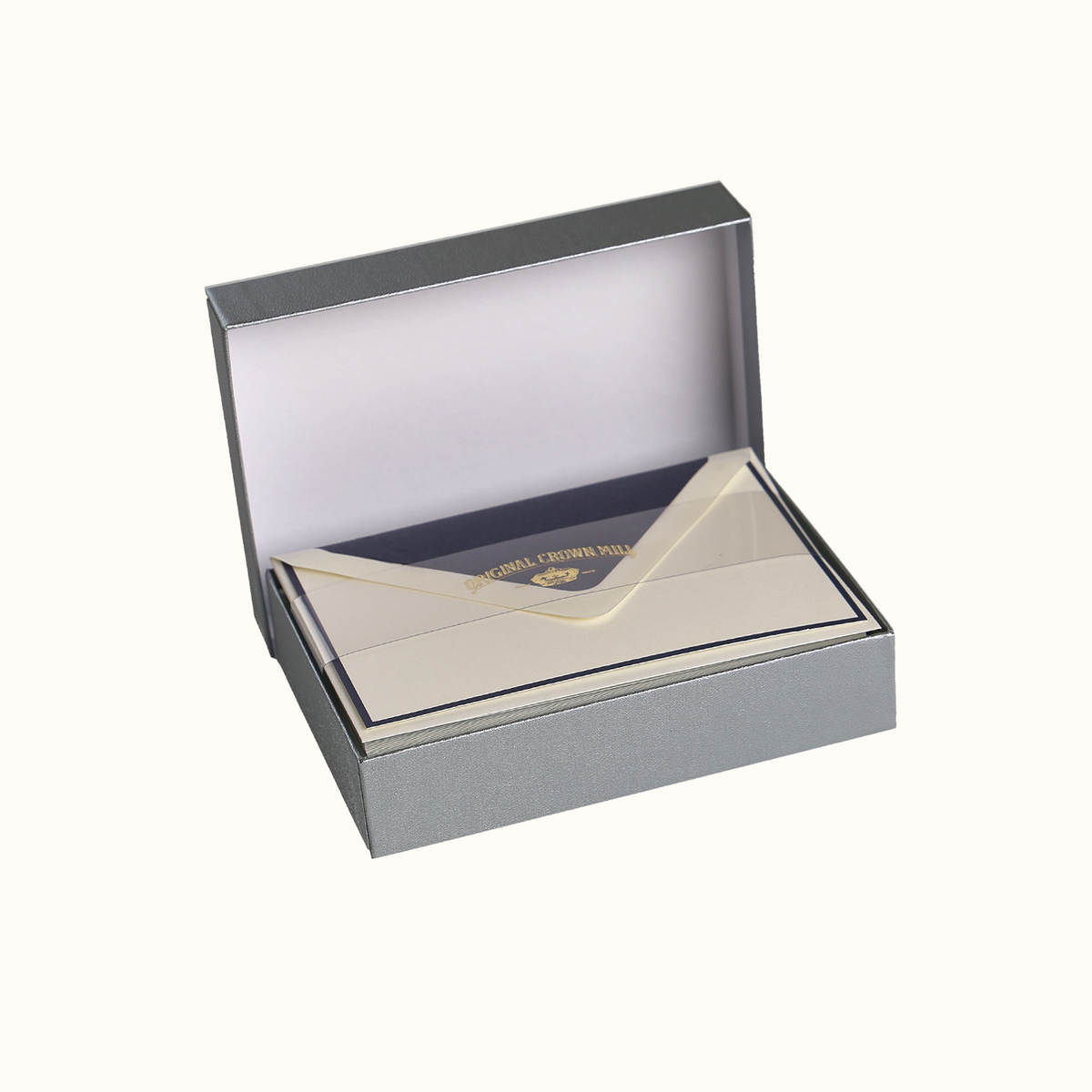 Original Crown Mill Navy and Cream Notecard Set