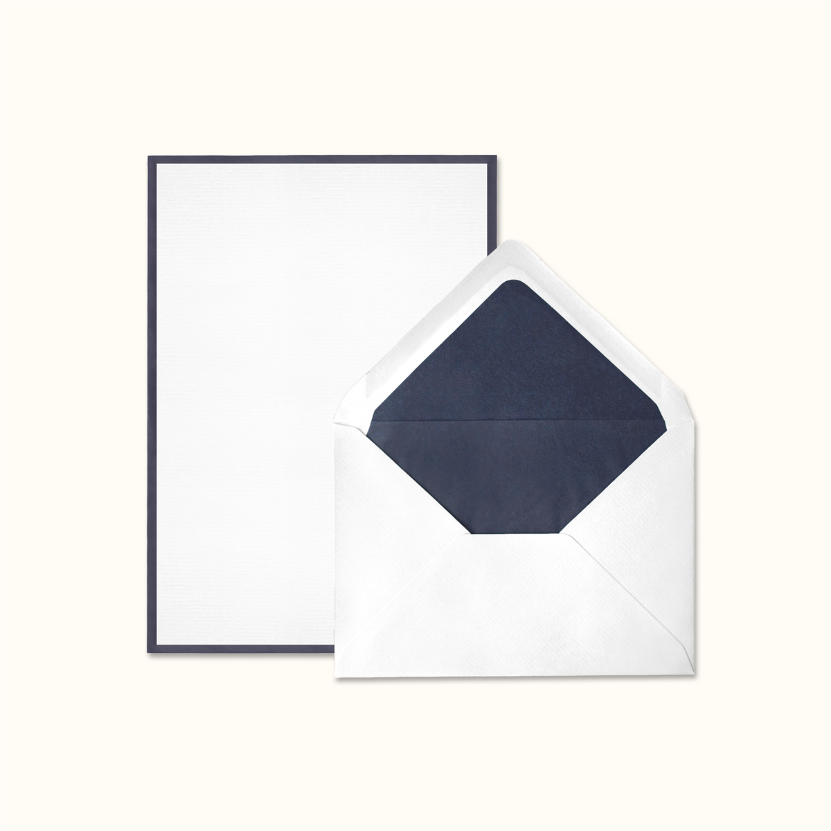 Original Crown Mill Navy and White Notepaper Set