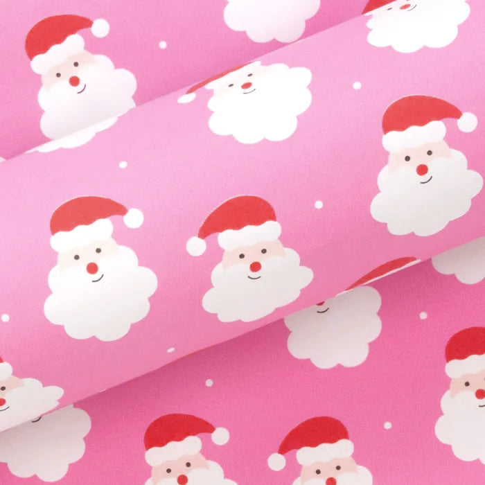 Festive Santa Pink and Red Wrapping Paper