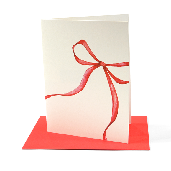 Red Bow Greeting Card