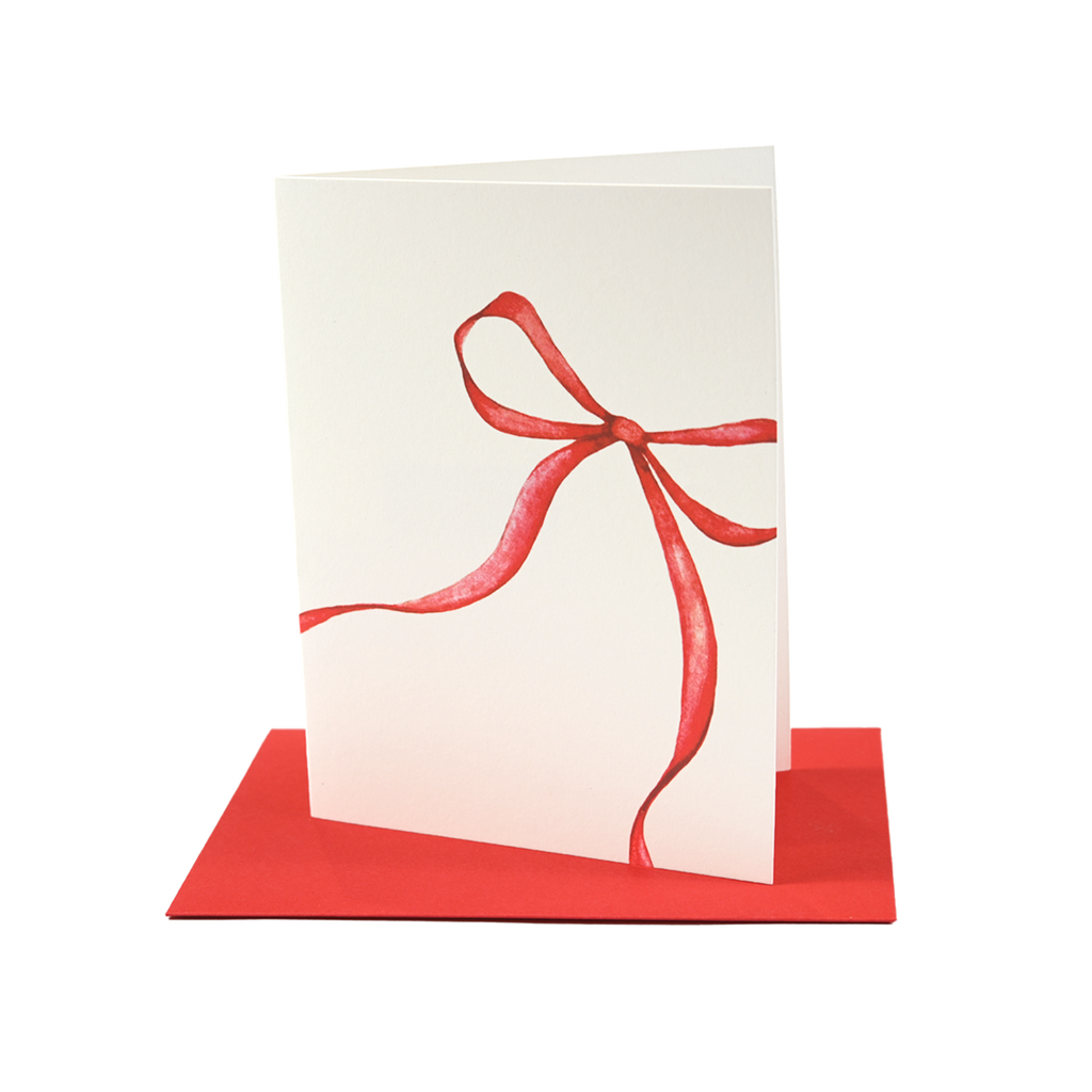 Red Bow Greeting Card