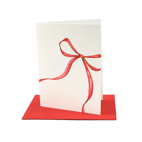 Red Bow Greeting Card