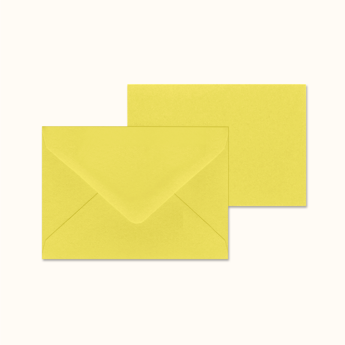 Original Crown Mill Vellum Notecard Set Sun Yellow