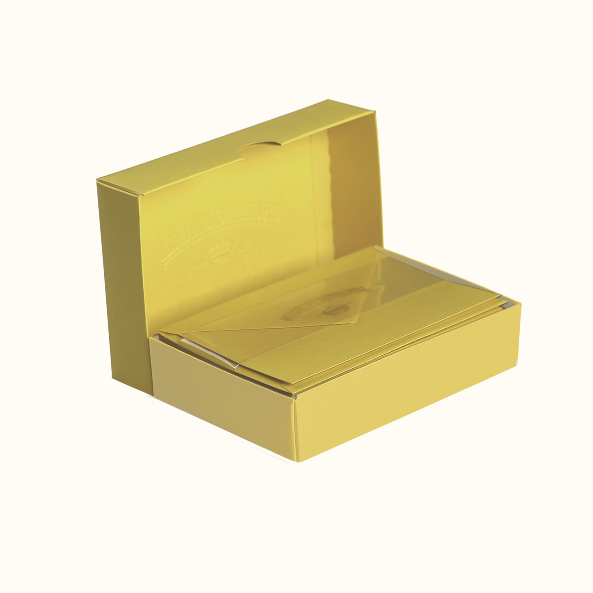 Original Crown Mill Vellum Notecard Set Sun Yellow