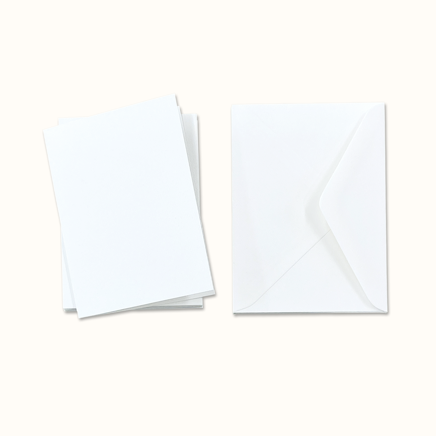 Folded Card Set Smooth White
