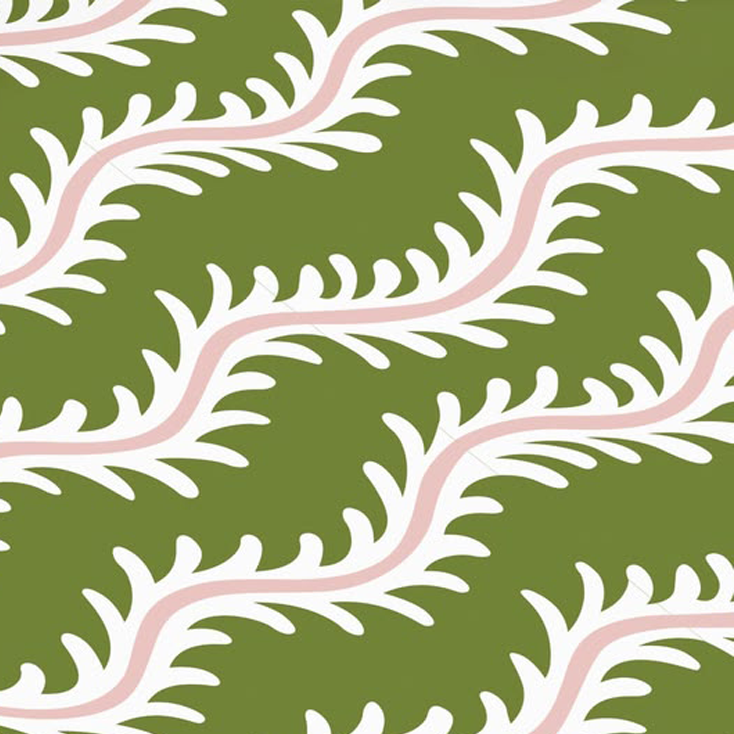 Vines Olive and Pink