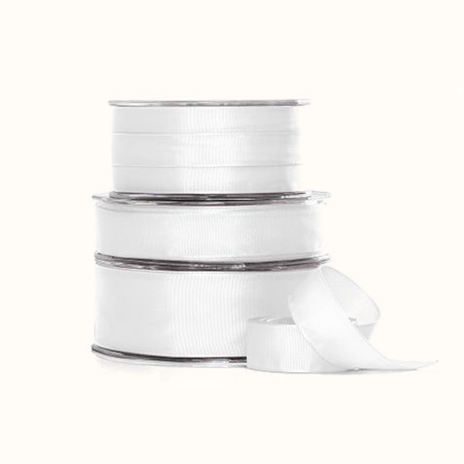 White Taffeta Ribbon