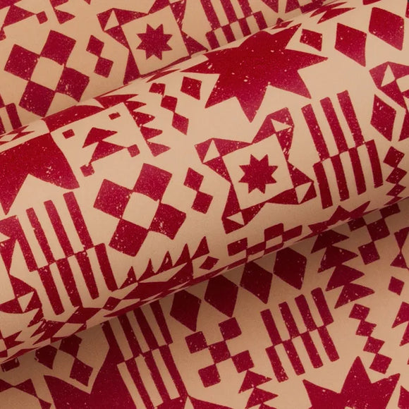 Kraft Patchwork Wrapping Paper