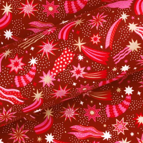 Cosmic Scarlett Wrapping Paper