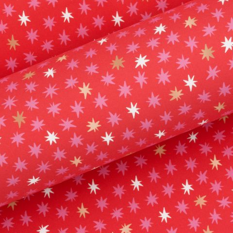 Nova Bright Pink Poppy Red Wrapping Paper