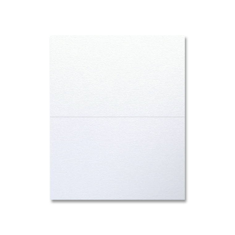 Folded Place Cards - Metallic White