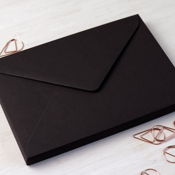 Matte Black C5 Envelope for Invitations