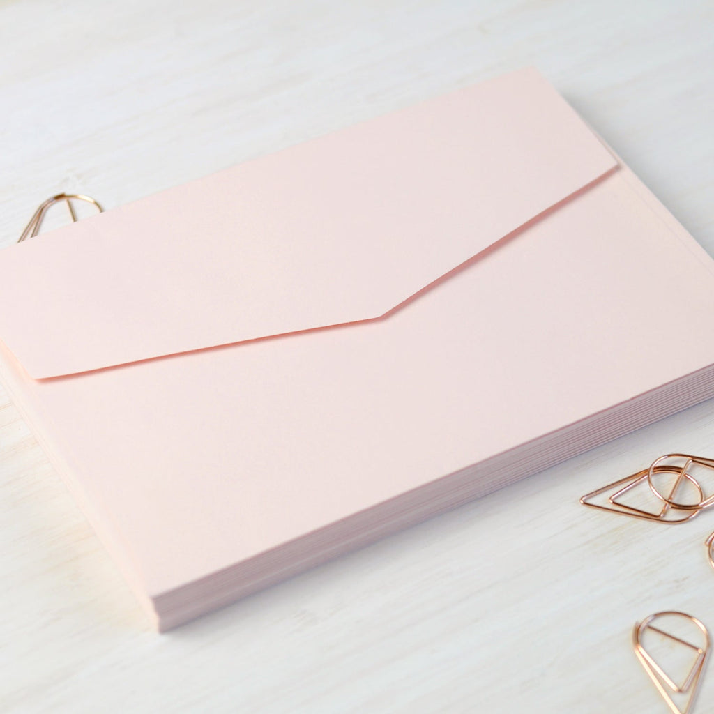 Blush Pink Envelope in 5x7 Invitation Size